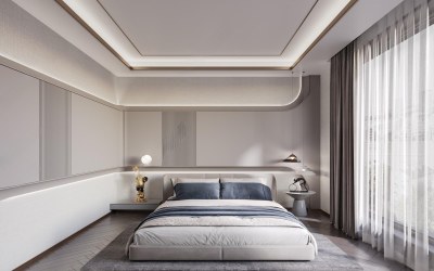 现代家居卧室3D模型下载